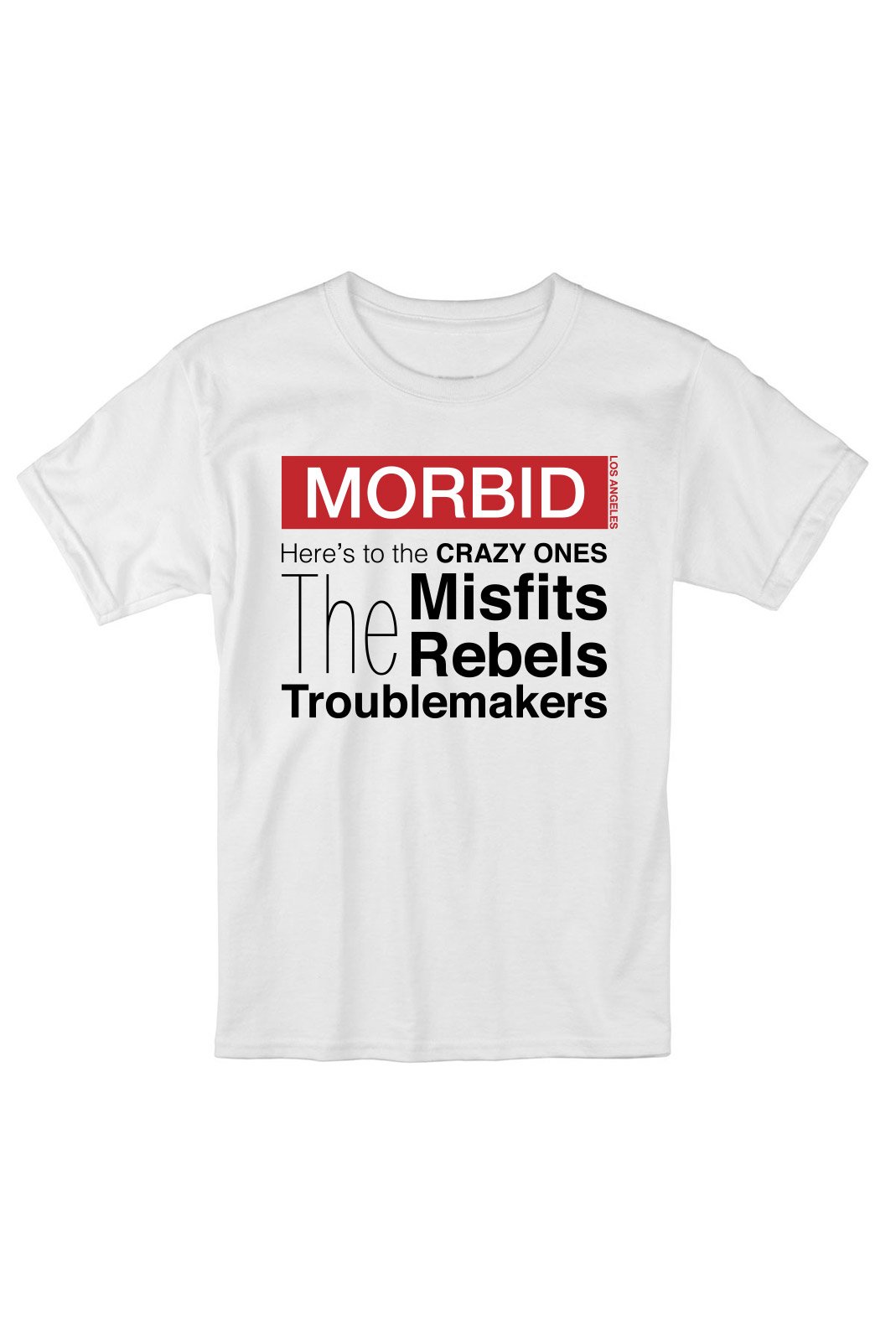 MORBID LA Clothing Streetwear Misfits Rebels White t-shirt