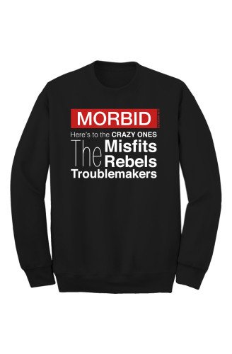 MORBID Los Angeles Clothing Black Crazy Ones Crew Sweater Streetwear