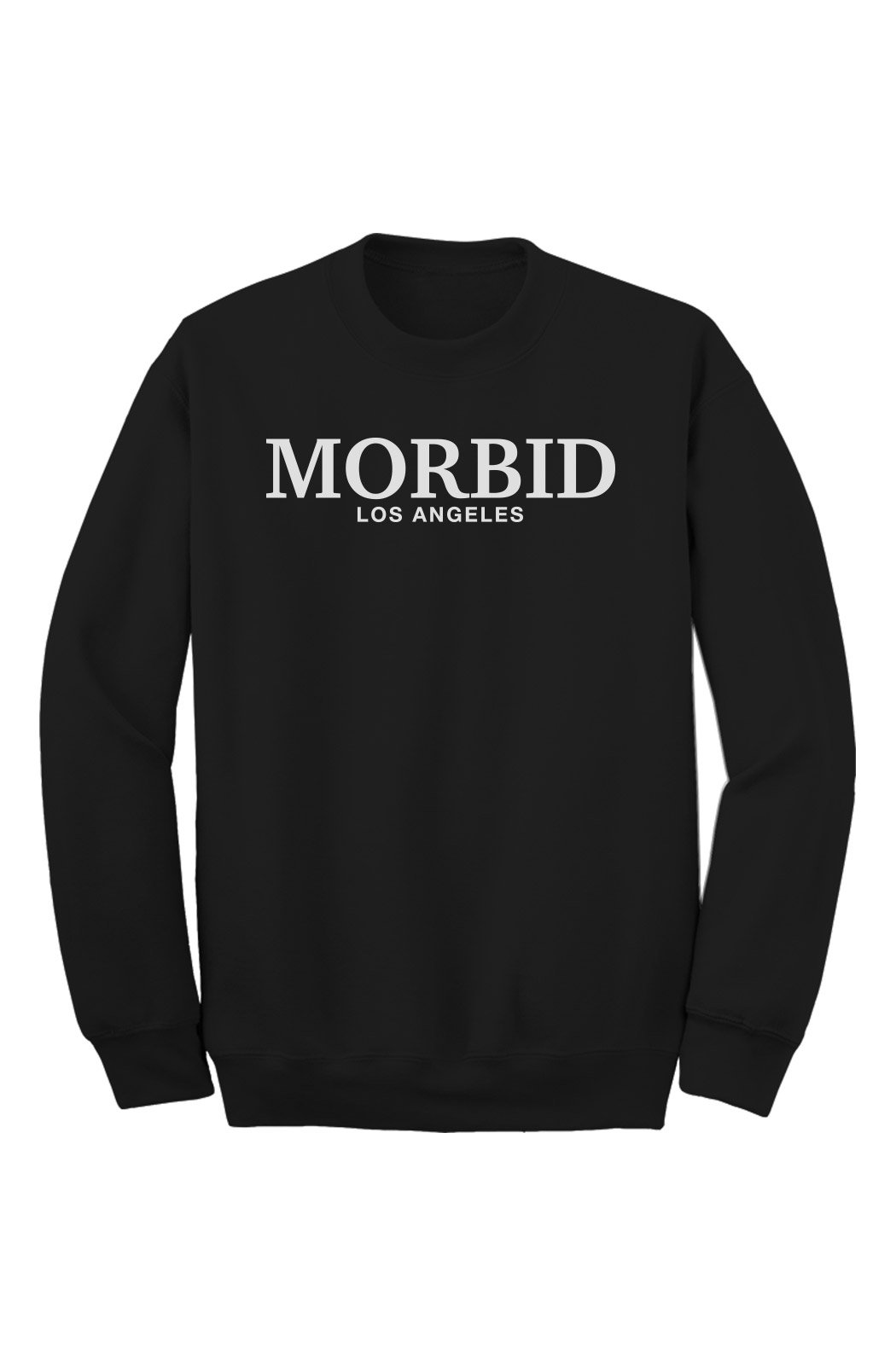 MORBID Los Angeles Clothing Black Fancy Type Crew Sweater Streetwear