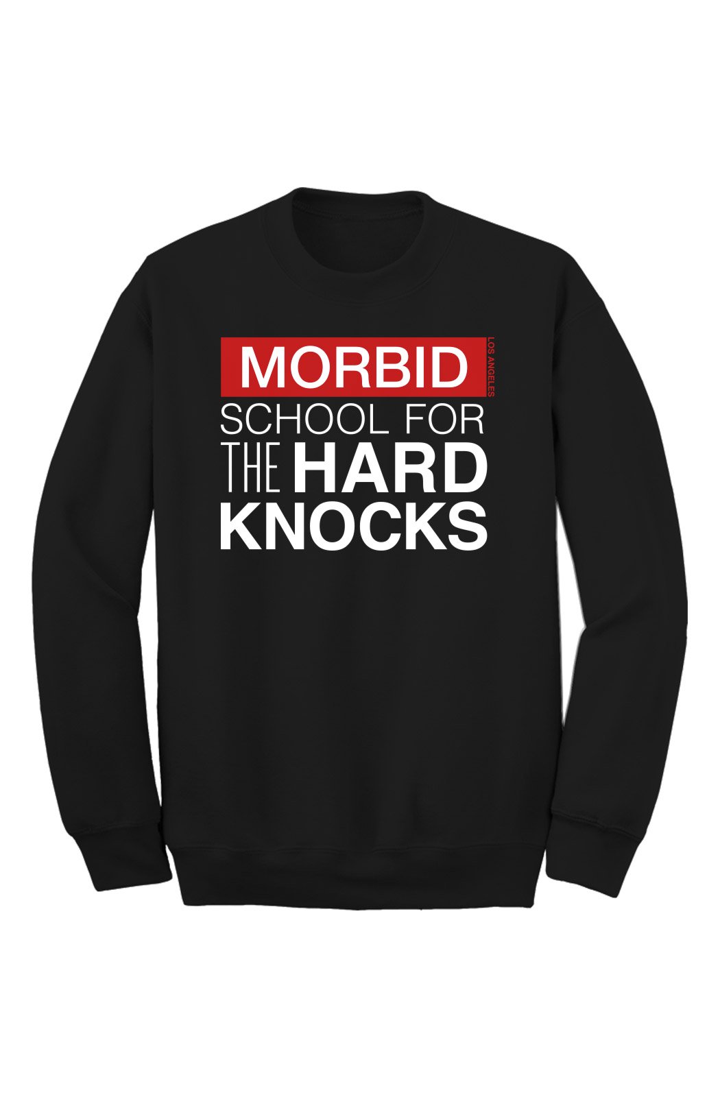 MORBID Los Angeles Clothing Black Hard Knocks Crew Sweater Streetwear