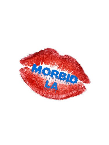 Morbid LA Streetwear Blue Lips Sticker Decals